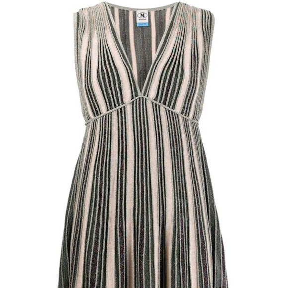 ✅ NWT M Missoni Collection Metallic Striped Dress Size 44 (IT) = US8 $650 NWT's - Picture 8 of 14